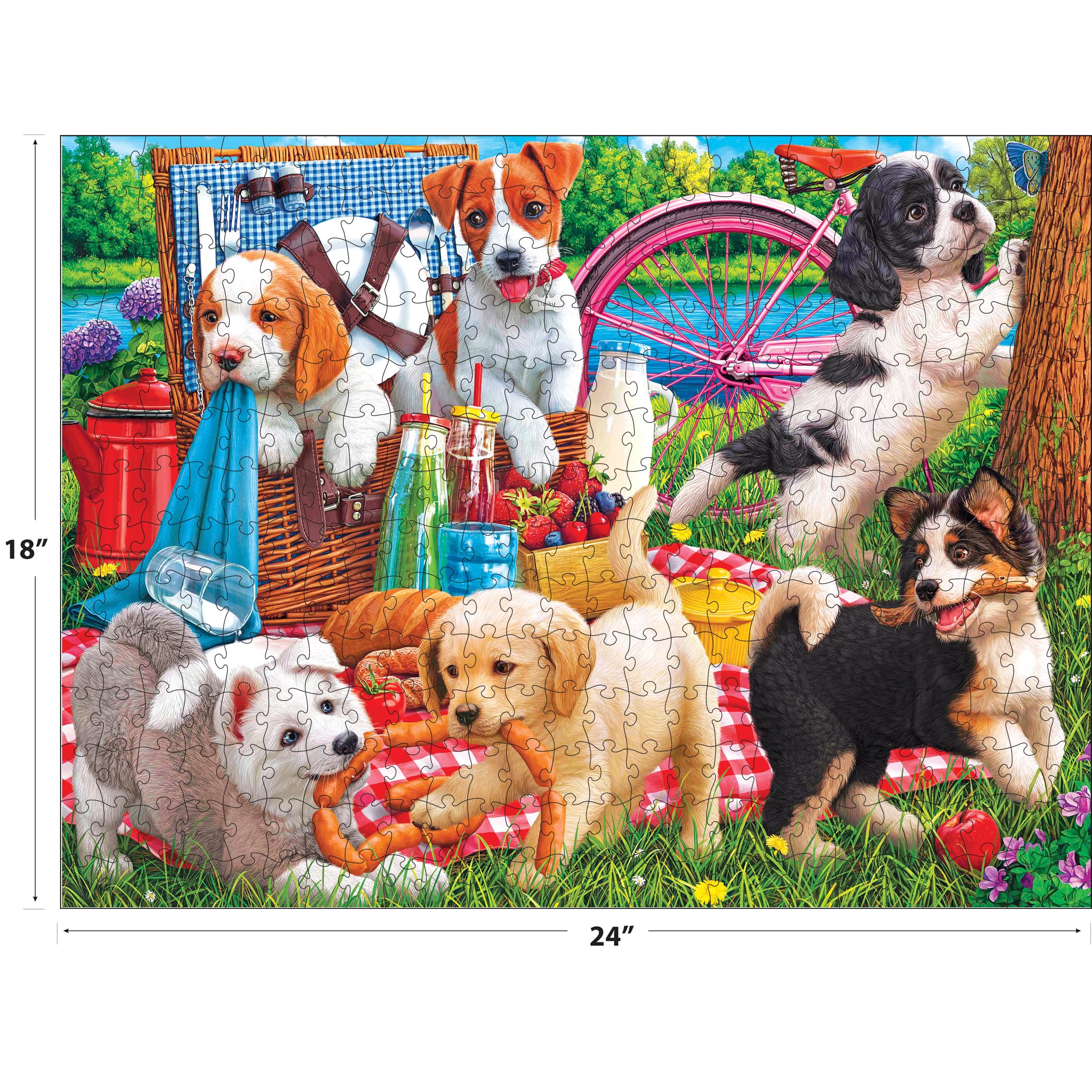 Amazon.com: RoseArt - Kodak Premium - Puppies on a Picnic - 350